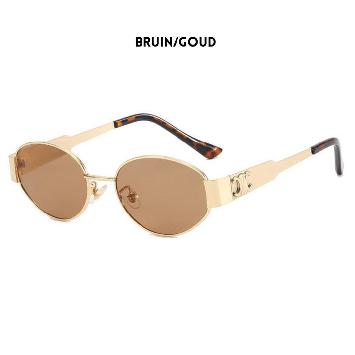 Isya | Gouden Zonnebril voor Dames – Trendy Vintage Design