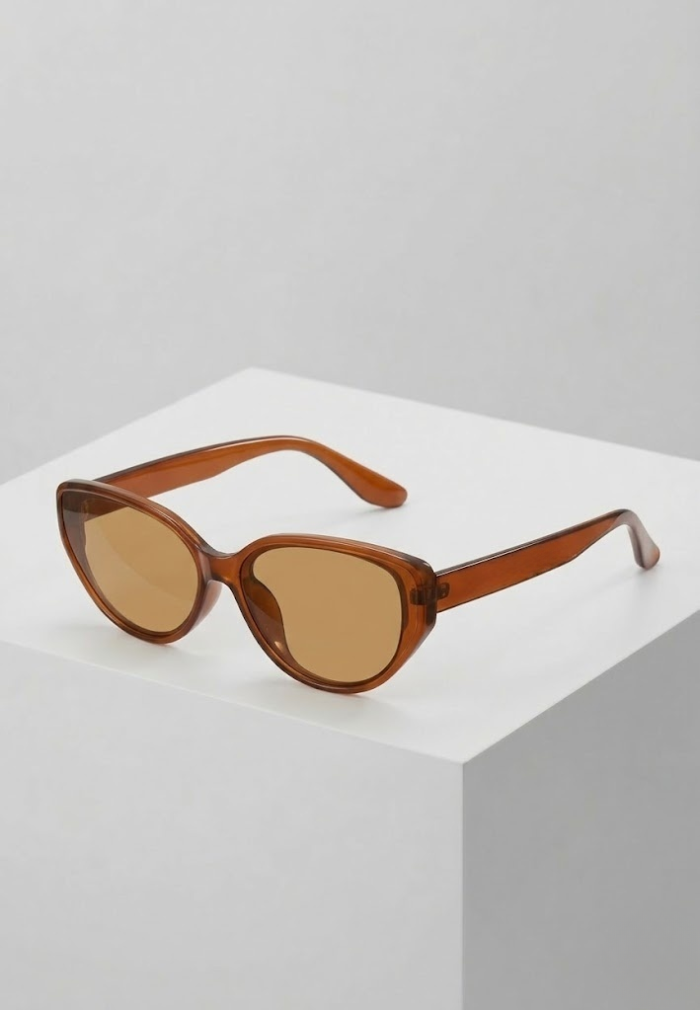 Caramel Cat-Eye Sunglasses – Brown Frame / Amber Lens