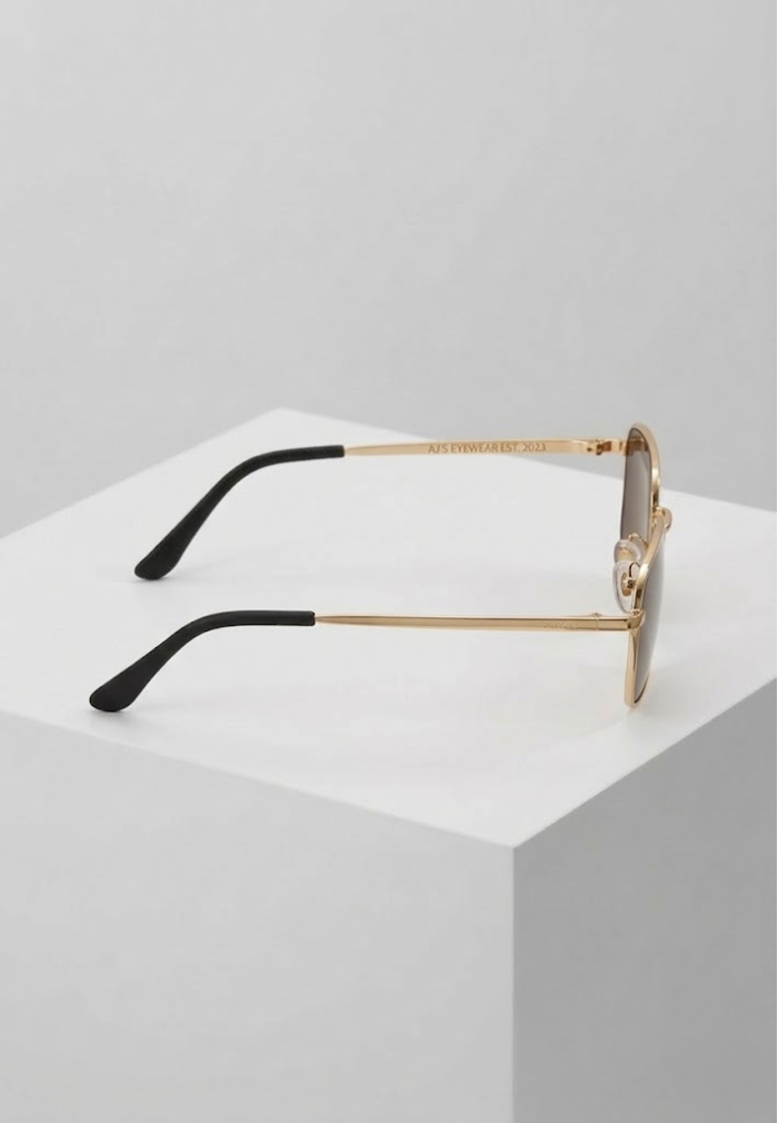 Auric Slim Sunglasses – Gold Frame / Brown Lens