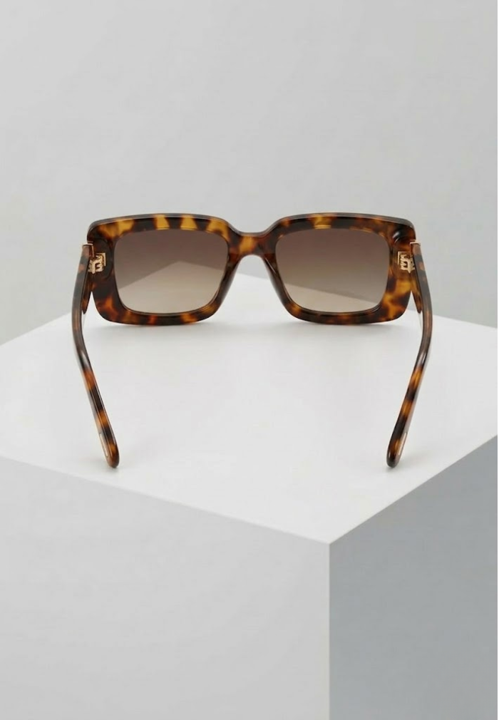 Havana Square Sunglasses – Tortoise Frame / Gradient Brown Lens
