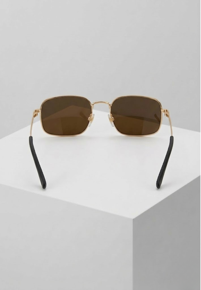 Auric Slim Sunglasses – Gold Frame / Brown Lens