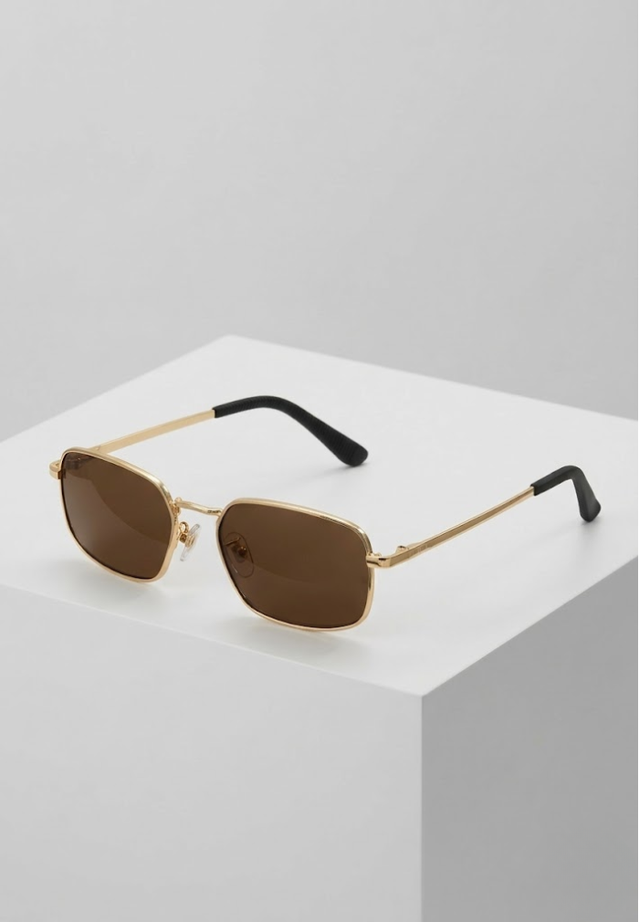 Auric Slim Sunglasses – Gold Frame / Brown Lens